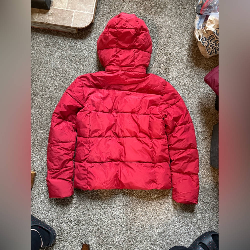 Zyia Active Jacket Womens Large Red Hooded Puffer Quilted Full Zip Insulated - Picture 6 of 6